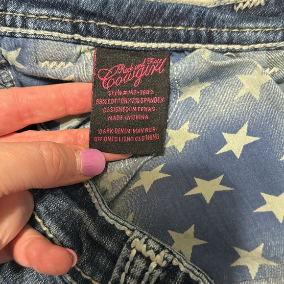 ROCK&ROLL Cowgirl boot cut riding jeans 32x34 - Picture 9 of 9